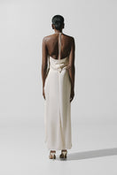 Baobab Lorena maxi skirt in Marcarpone color, flowing fabric, high waist, and full length for elegant summer style.