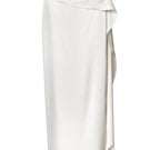 Baobab Lorena Maxi Skirt in Mascarpone color, flowing fabric and elegant design, displayed on a hanger.
