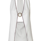 Baobab Bianca vest in cappuccino, sleeveless knit vest with a soft texture, displayed on a plain background.