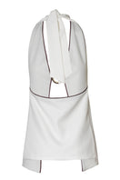 Baobab Bianca vest in cappuccino, sleeveless knit vest with a soft, cozy texture and a classic fit, displayed on a neutral background.