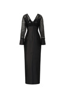 Elegant Tracy gown by Arti Apparel featuring a flowing silhouette and stylish design, shown in a full-length view.