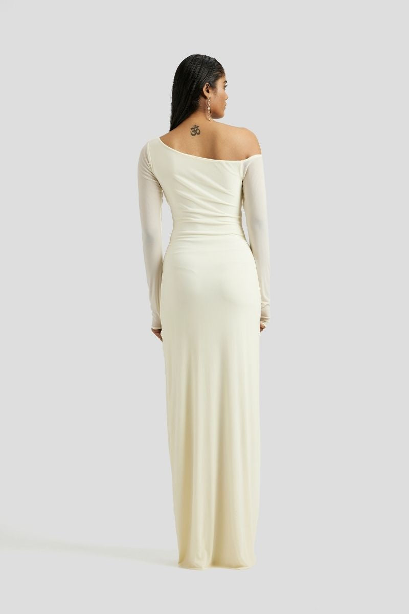 PRISCILLA MAXI DRESS IN OFF WHITE - CULT MIA