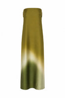 Baobab Lola maxi dress in Tramonto Verde with flowing fabric and vibrant green color, perfect for summer or casual wear.