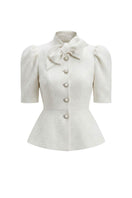 Ivory Romance co-ords set from White Plan featuring a stylish matching top and bottom in soft, elegant fabric.