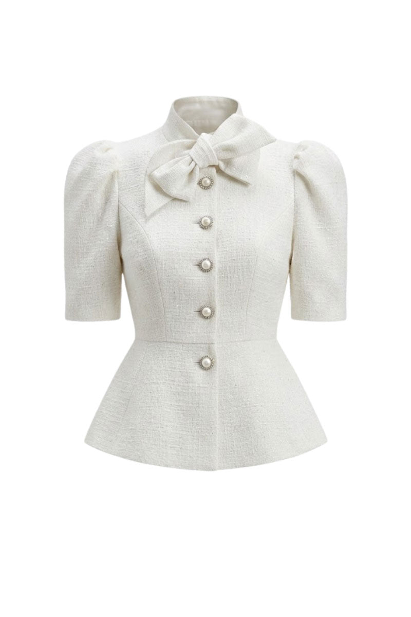 Ivory Romance co-ords set from White Plan featuring a stylish matching top and bottom in soft, elegant fabric.