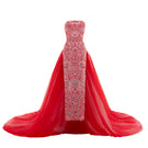 Le Thanh Hoa Imperial Peony gown featuring intricate floral embroidery and flowing fabric in a luxurious design.