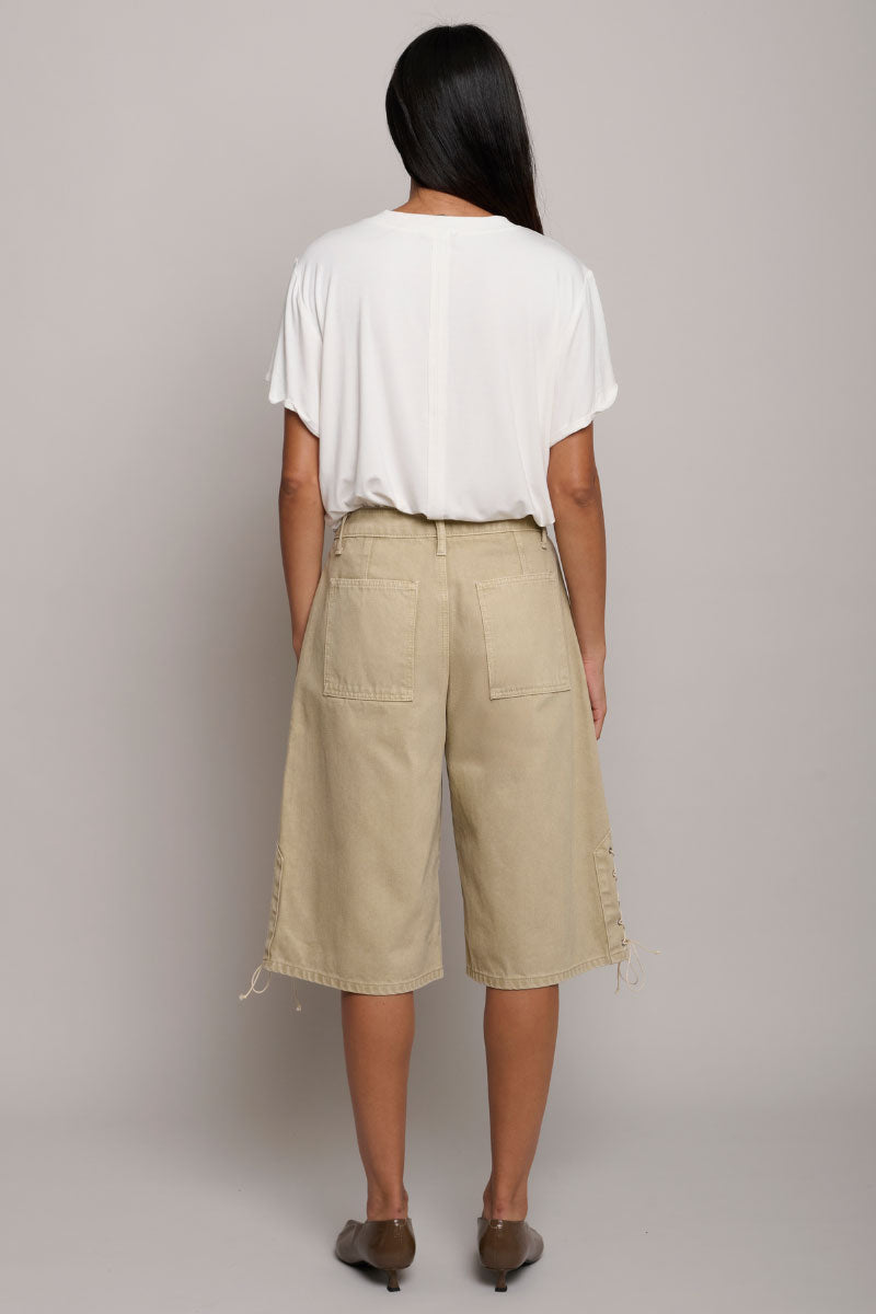 TT Studios Bobbi Shorts in Bedford Ave, featuring casual denim style with distressed details and a relaxed fit.