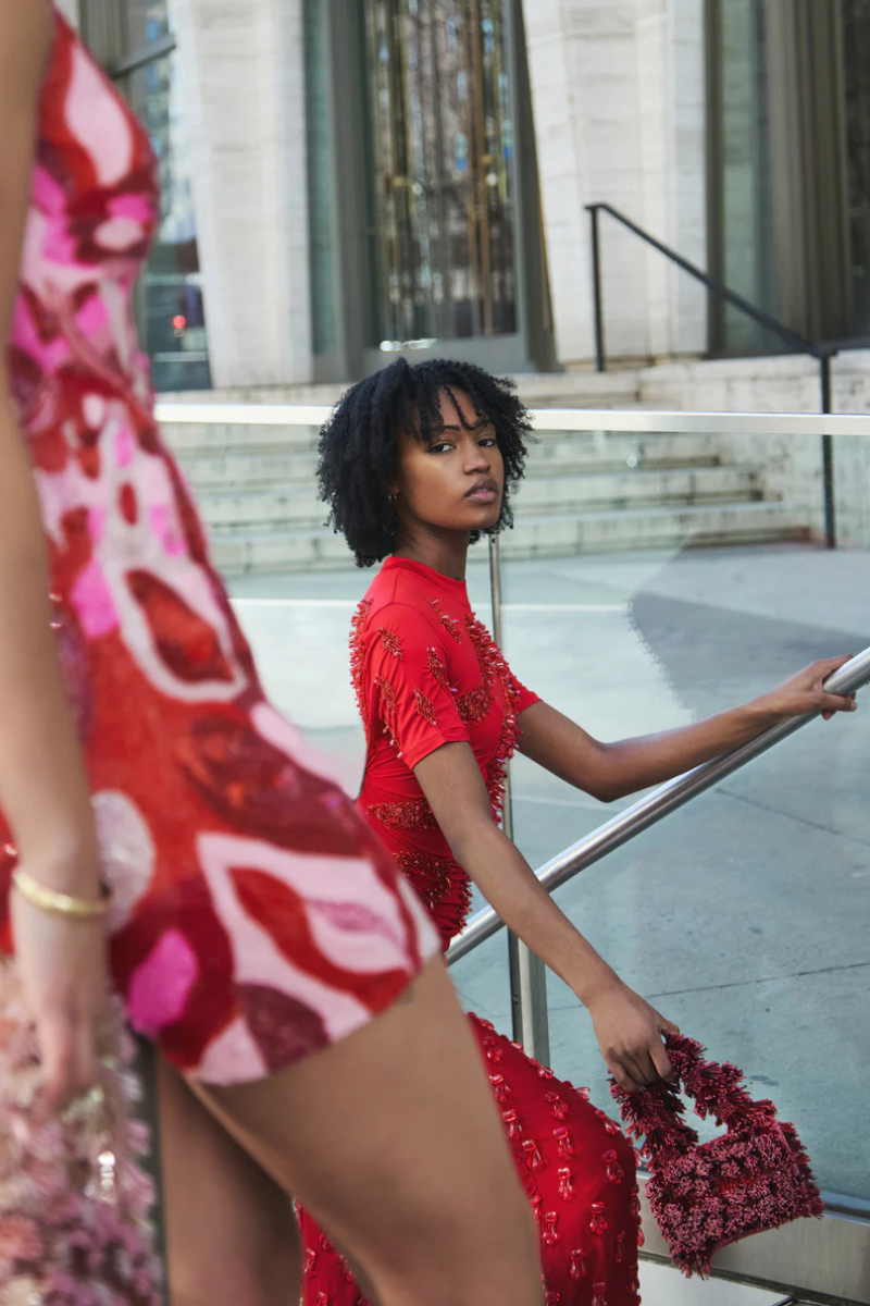 AURELIA DRESS IN ALL RED - CULT MIA