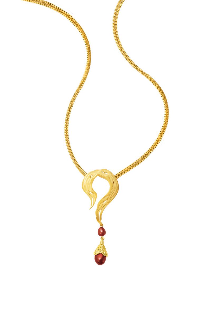 RED MOONDROP NECKLACE - CULT MIA