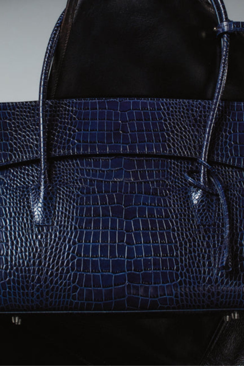 CELINE BAG IN NAVY CROCO - CULT MIA