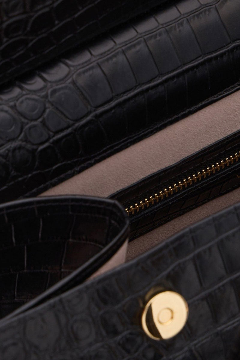 Black Celine shoulder bag by Vikele Studio, featuring sleek design and structured silhouette, perfect for stylish everyday use.