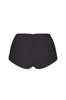 Black matte silk pants by Balykina featuring a sleek, smooth fabric and tailored fit on a neutral background.