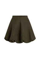 Lichen green mini skirt from ANA + MARIA, stylish Brie skirt with a fitted silhouette and fashionable design.