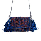 Catarina Mina Mira terrablue shoulder bag with adjustable strap and stylish design, made from durable textured material.