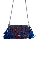 Catarina Mina Mira terrablue shoulder bag with adjustable strap and stylish design, made from durable textured material.