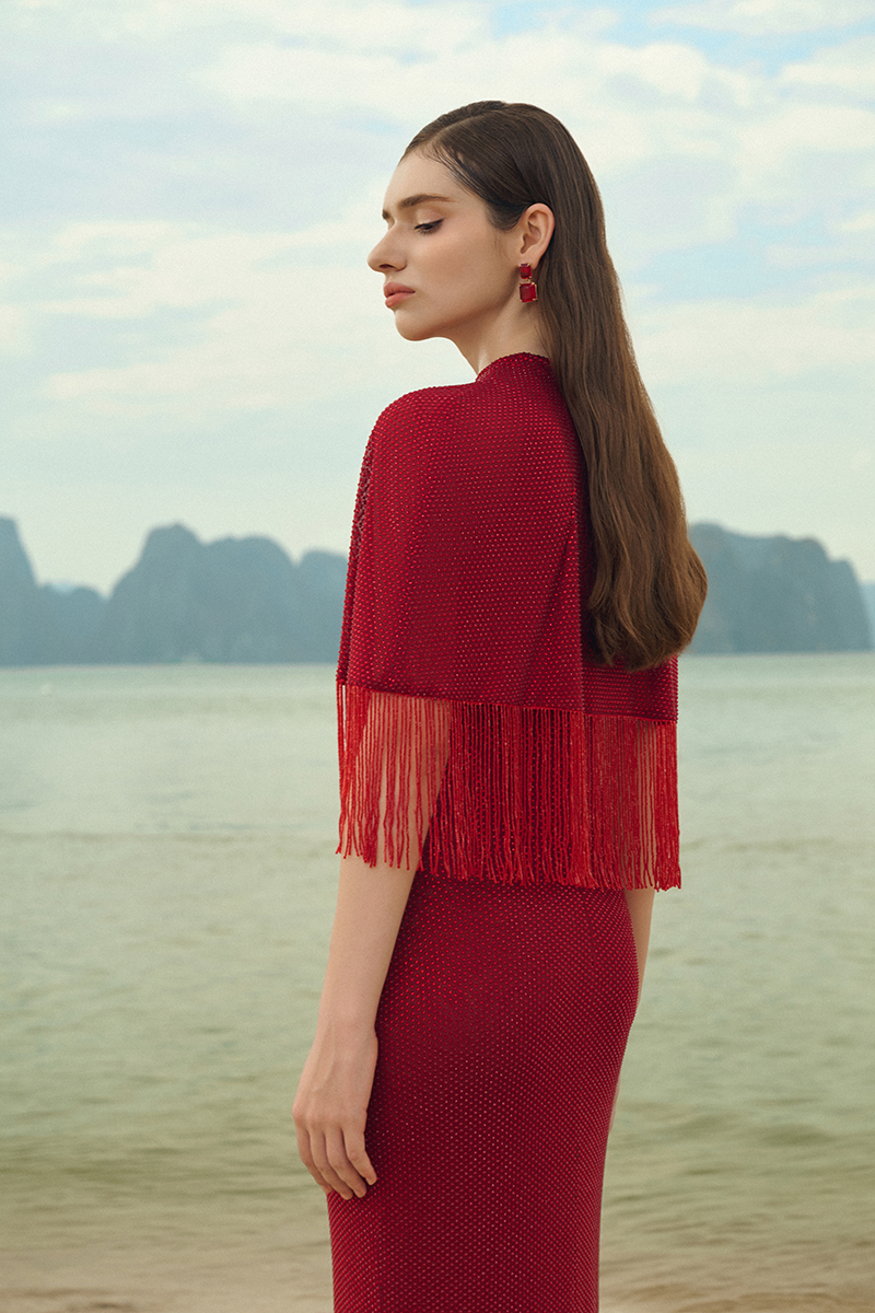 GLITTER STRETCH GOWN - CULT MIA