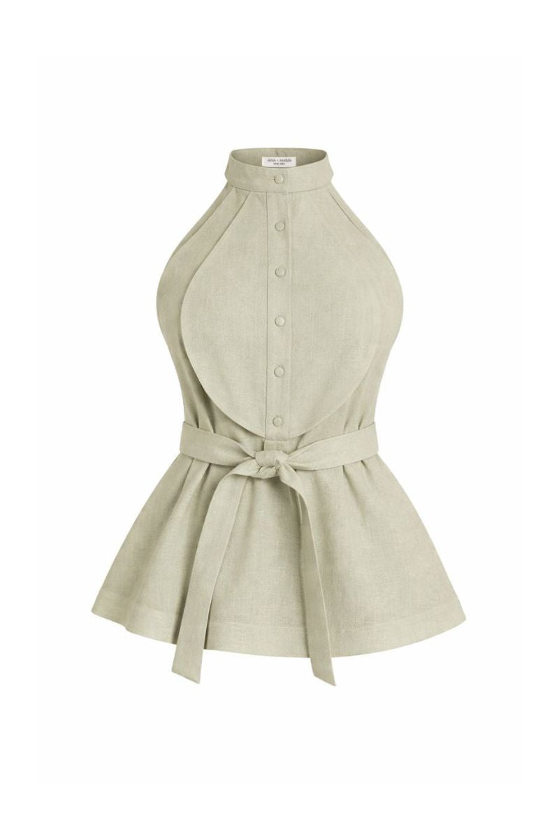 OPHELIA BLOUSE IN ALOE WASH - CULT MIA