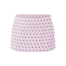 Purple polka dot low waist mini skirt from Stolen Stores, showcasing its playful pattern and fitted style.