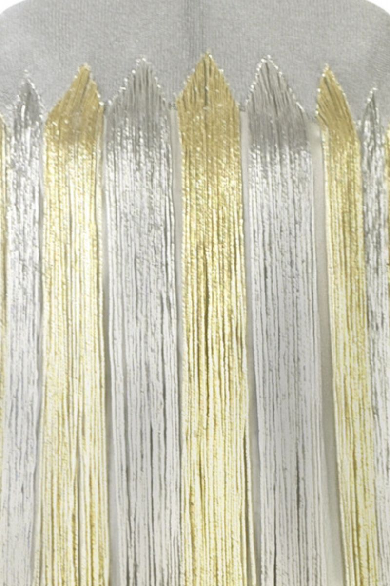 GOLD AND SILVER METALLIC KAFTAN - CULT MIA