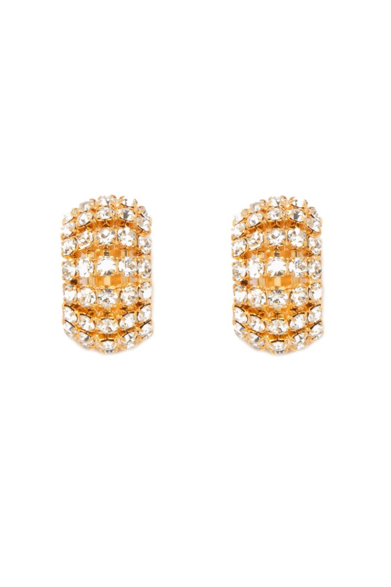 Silvia Gnecchi GIUGY gold chunky earrings with bold, textured design, perfect for stylish accessories.