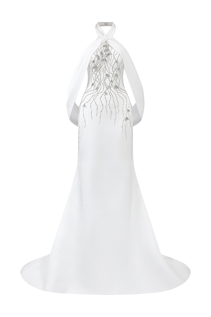 OPEN SHOULDER CROSS-OVER FLAP DRESS - CULT MIA