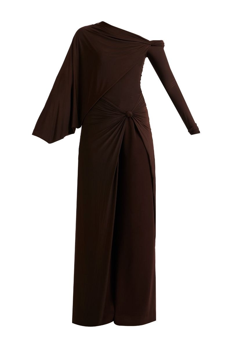 BRIA CO-ORD SET IN CHOCOLATE BROWN - CULT MIA