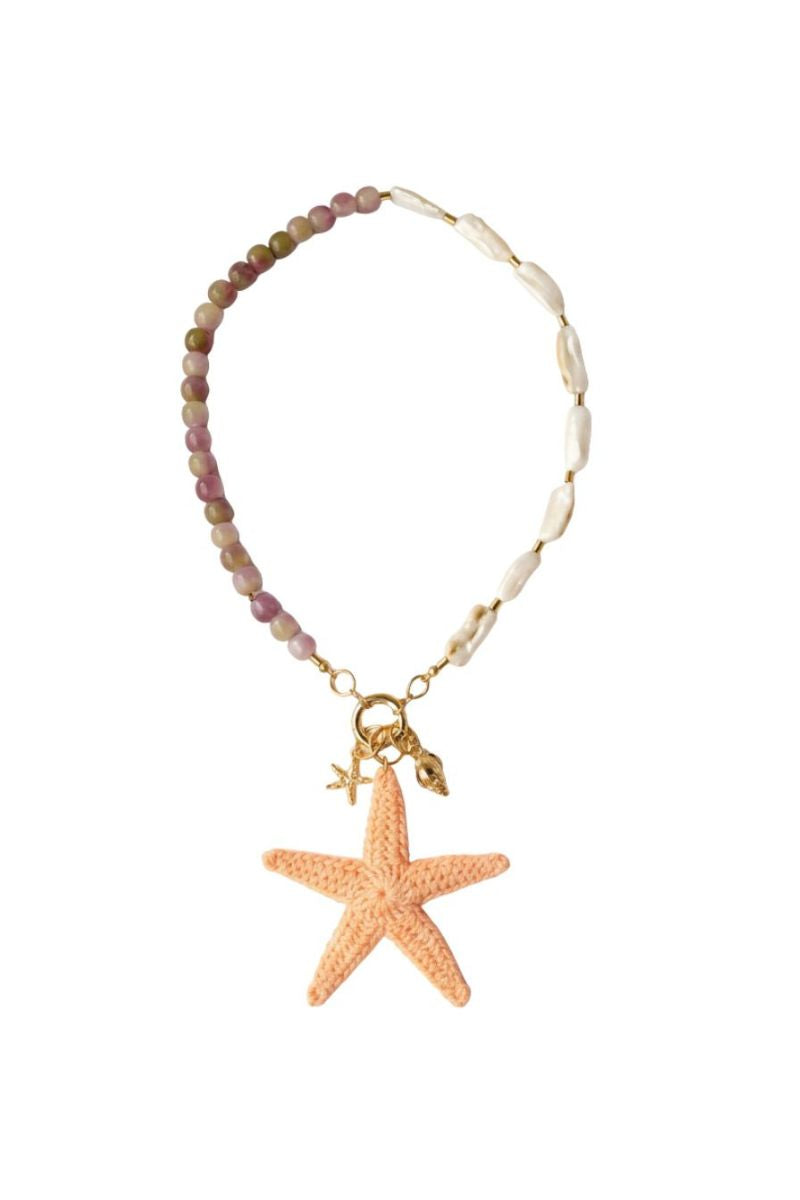 SENDA ORANGE NECKLACE WITH THREE REMOVABLES CHARMS