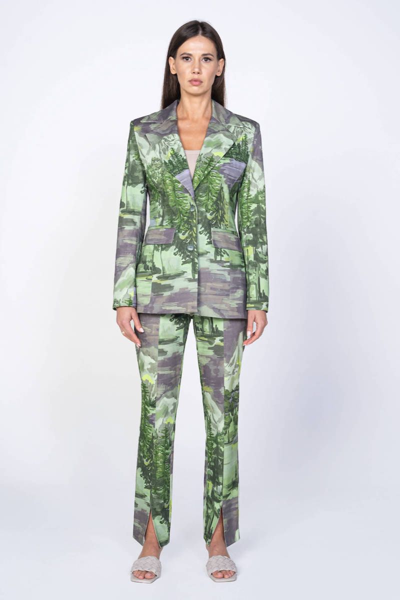 GREEN LANDSCAPE SUIT SET - CULT MIA