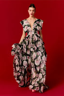 Nur Karaata Beatrice Maxi Dress featuring a flowing silhouette and elegant design, perfect for casual or formal occasions.