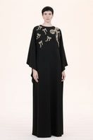 Nihan Peker NEEHAL Batwing Gown in elegant fabric, showcasing flowing batwing sleeves and intricate design details.