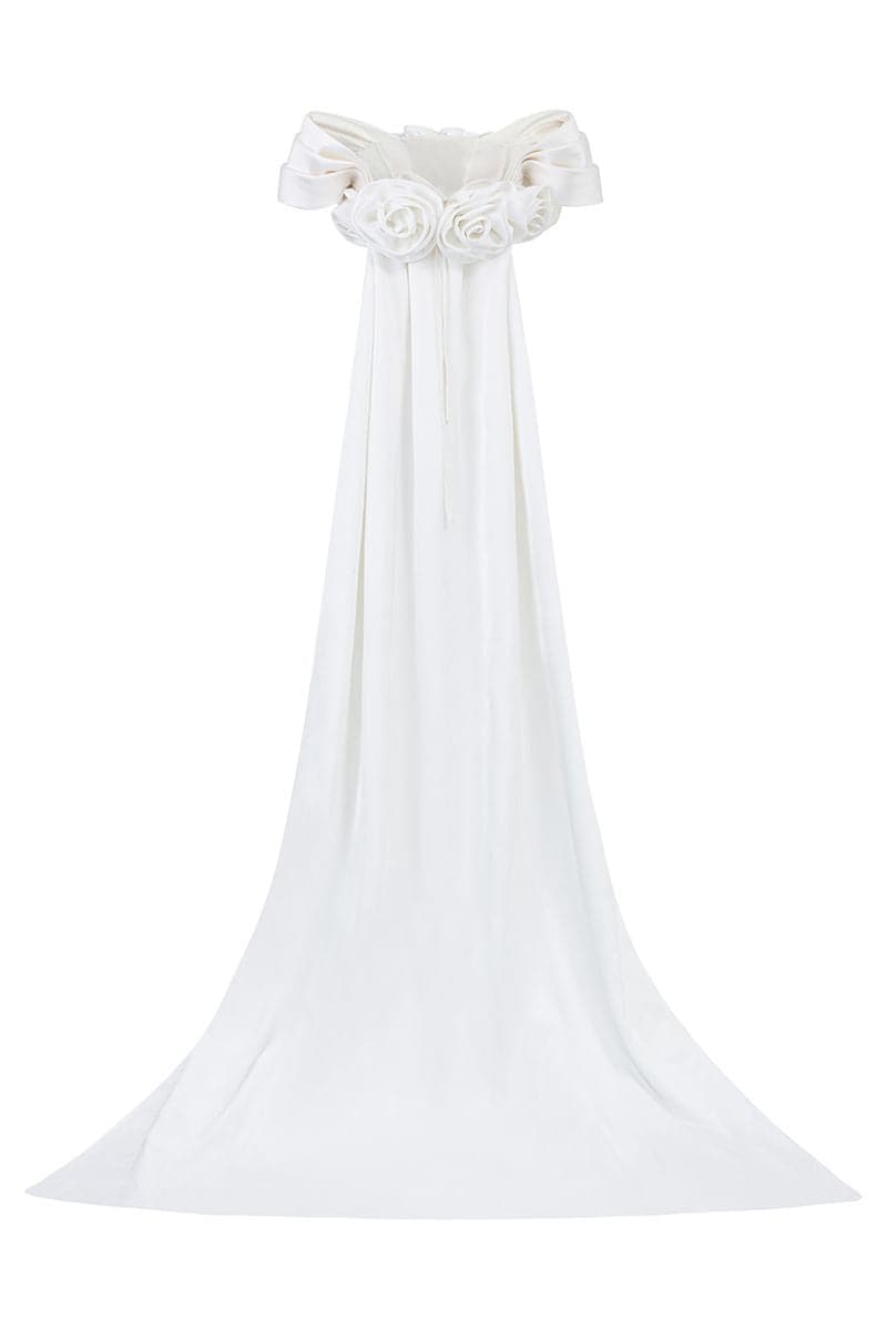 OFF-SHOULDER BUSTIER MERMAID GOWN - CULT MIA