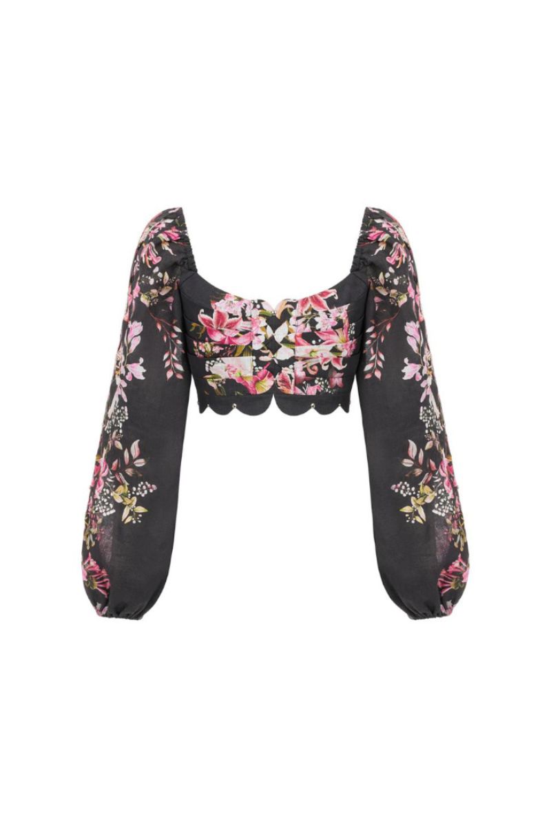 AISA Flora Top featuring a stylish floral design, lightweight fabric, and a relaxed fit, perfect for casual or summer wear.