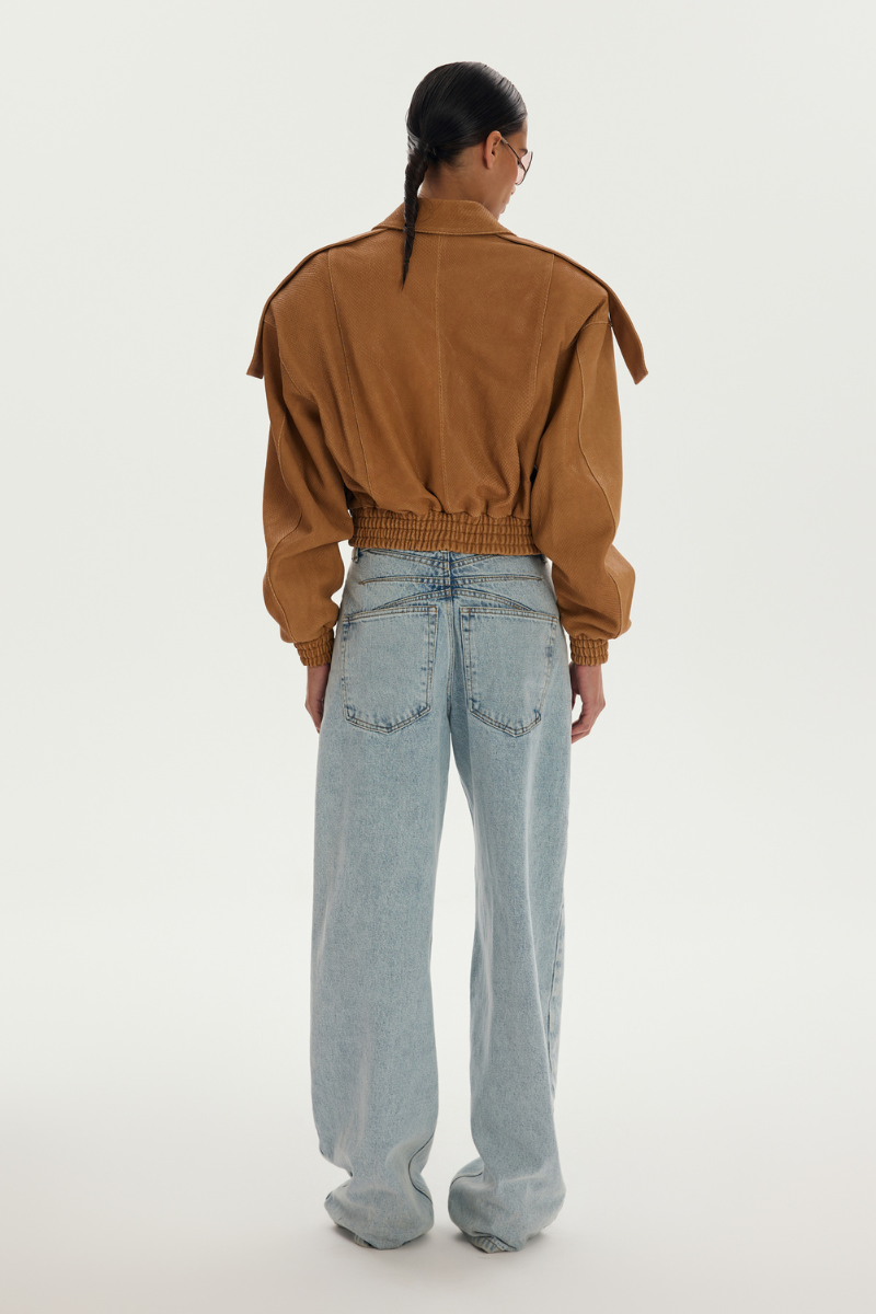 TIVOLI CROCK LEATHER JACKET - CULT MIA