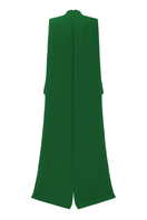 Elegant velvet satin gown by Lune De Soie featuring a long back flap and flowing design, perfect for formal occasions.