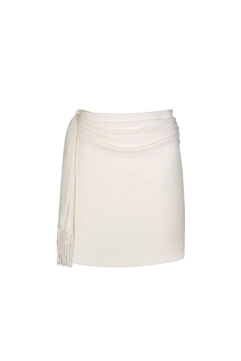 AMIRA MINI SKIRT IN CREAM - CULT MIA