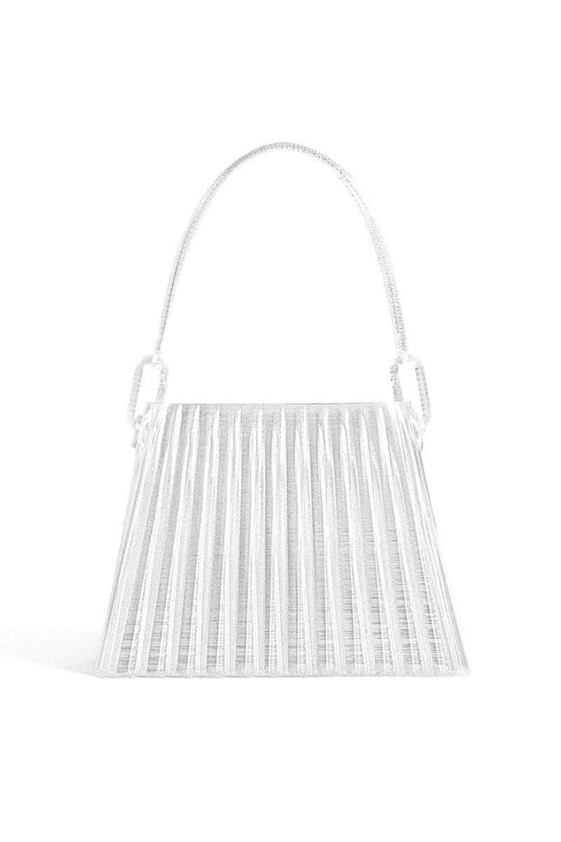 CLEAR PLEATED TOP HANDLE BAG - CULT MIA