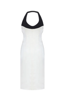 White BALYKINA June midi dress featuring a stylish, flowing silhouette and elegant design perfect for casual or semi-formal occasions.