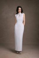 Keira Tong sleeveless maxi shirt dress with a relaxed fit, lightweight fabric, and casual style perfect for summer wear.
