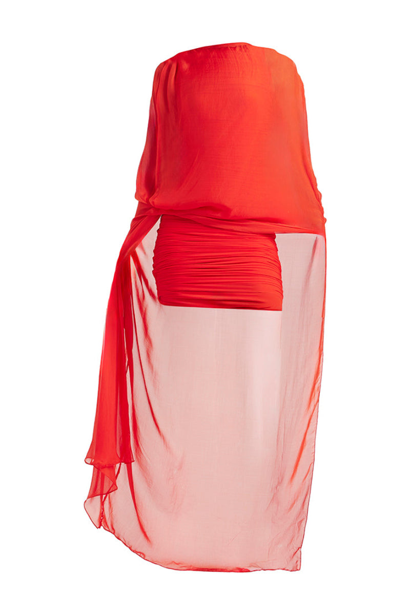 SLOANE DRESS IN HIBISCUS