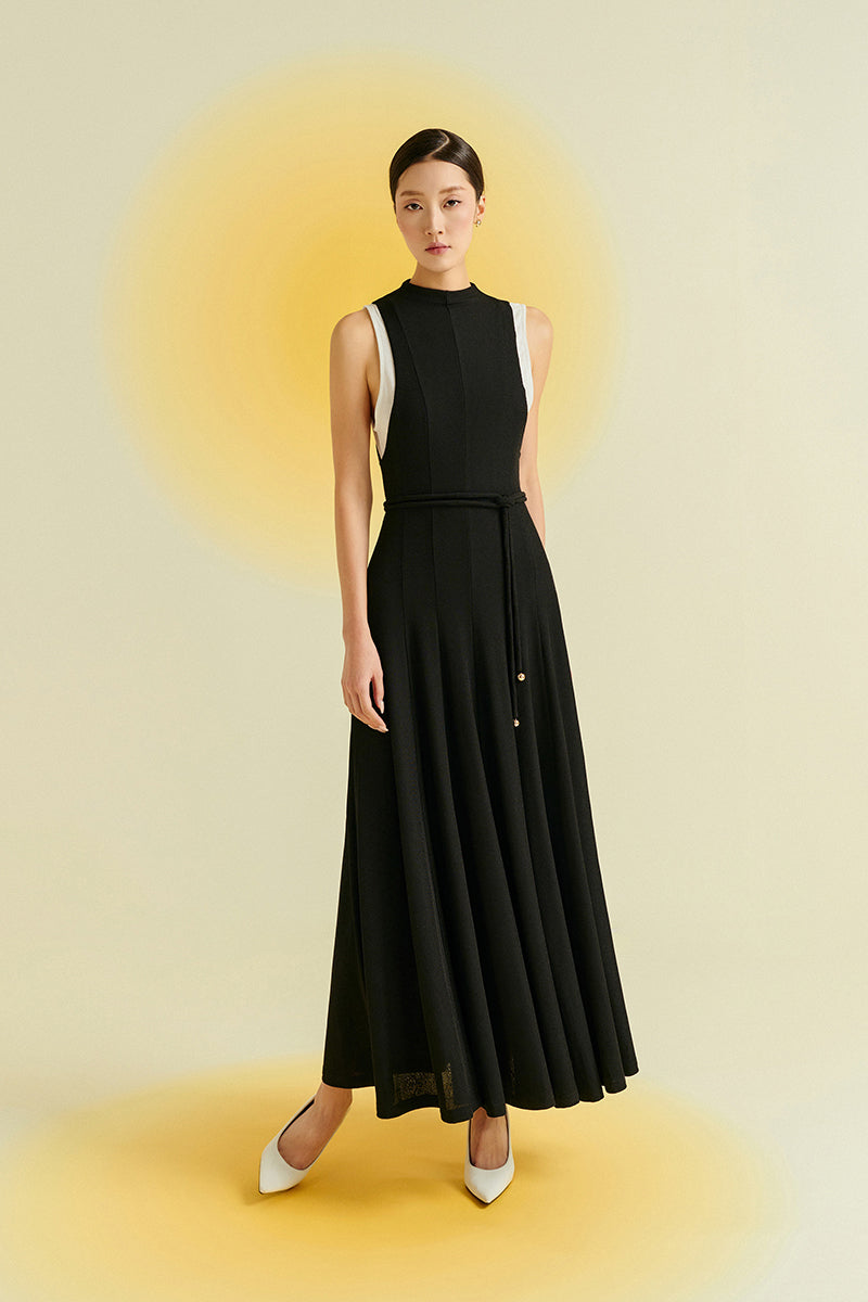 fitted rib knit dress Fitted rib-knit maxi dress :: LICHI