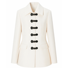 White Plan Fungle Jacket displayed on a hanger, featuring a stylish, lightweight design with a modern fit and neutral color.