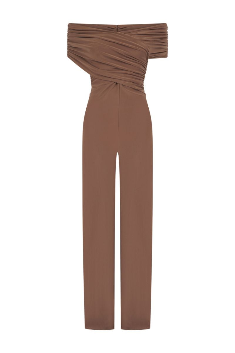 MUSCARI JUMPSUIT IN BROWN - CULT MIA