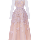 Light purple A-line tulle gown by Rosee de Matin with flowing fabric and elegant design, perfect for formal occasions.