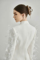 White Jane Blazer by Arti Apparel, tailored blazer with structured fit and classic lapel, displayed on a mannequin.
