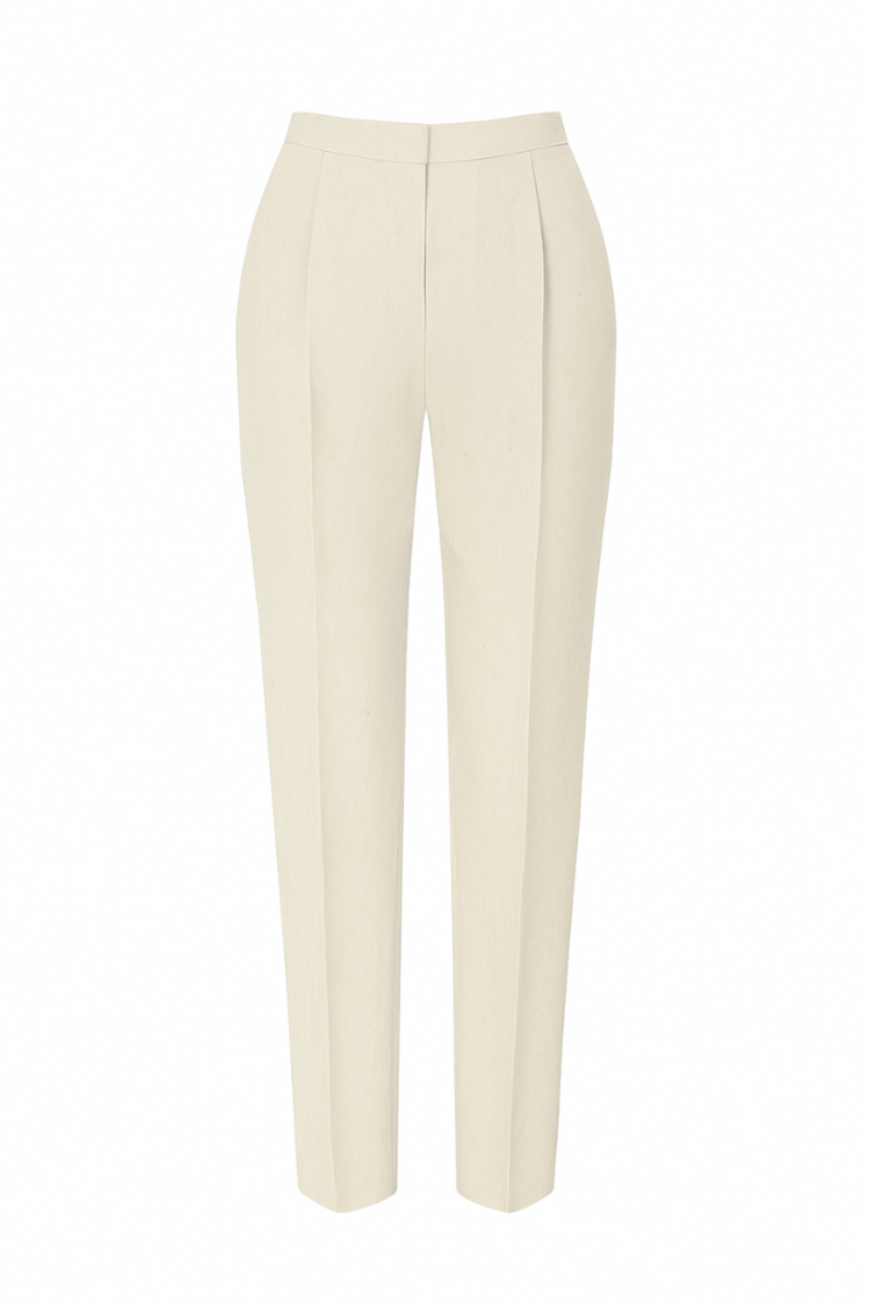 White Plan Fungle Trousers, stylish casual pants with a relaxed fit, shown in a neutral color on a model.