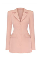 CEM Sharp tailored structured shoulders mini dress with a fitted silhouette and classic design, perfect for stylish occasions.
