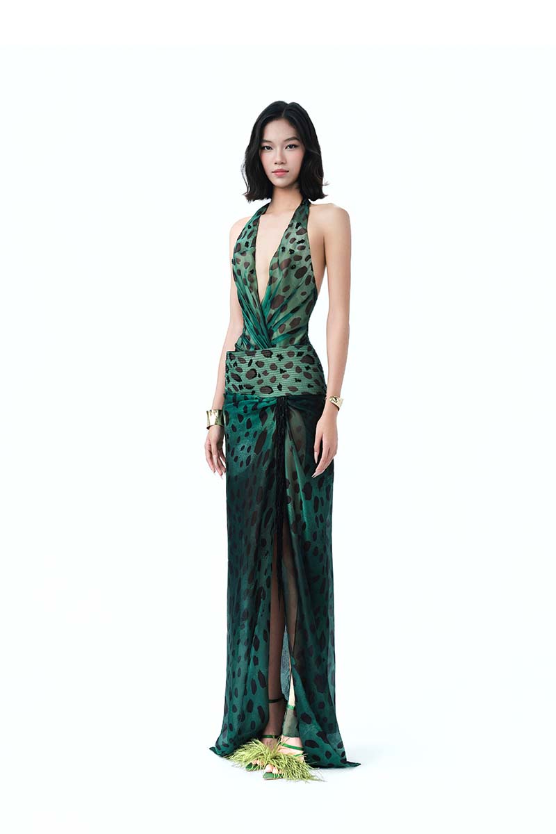EMERALD PANTHER MAXI DRESS | CULT MIA