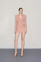 CEM Sharp tailored mini dress with structured shoulders, fitted silhouette, and sleek design perfect for stylish occasions.