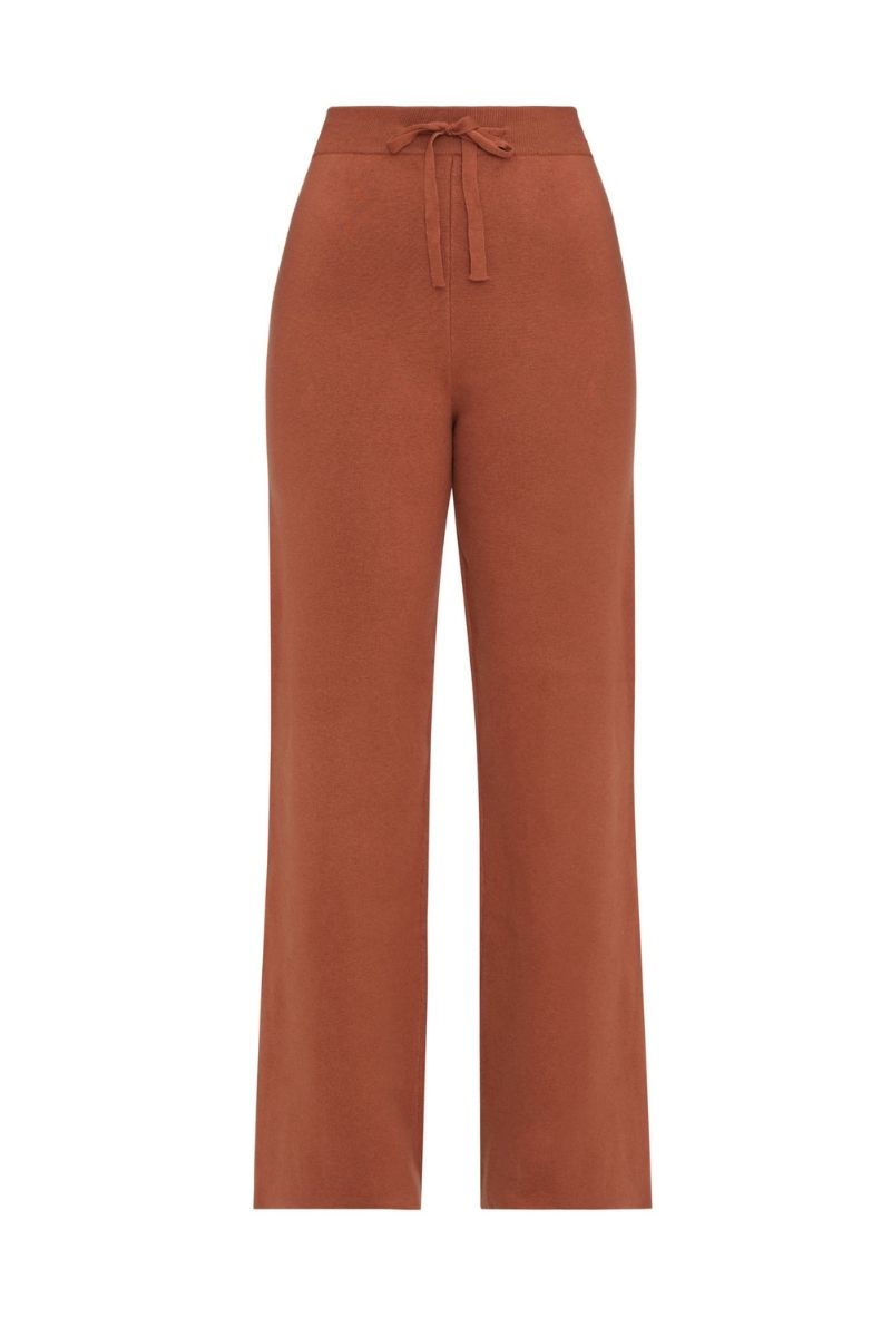 ALLY KNIT PANTS IN PUMPKIN - CULT MIA