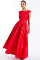 Red draped top by Mestiza New York, stylish and flowy blouse featuring elegant draping details and a vibrant color.